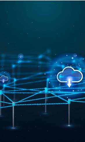 representation of multi cloud architecture with cloud connect services
