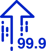 99.99% uptime achieved at application level
